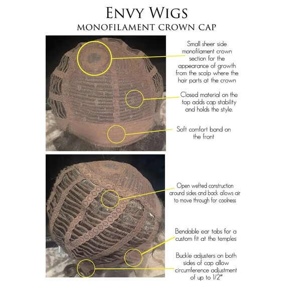 TANDI Wig by Envy, Envyhair Human Hair/Synthetic Blend, Medium Grey, NEW main image 7